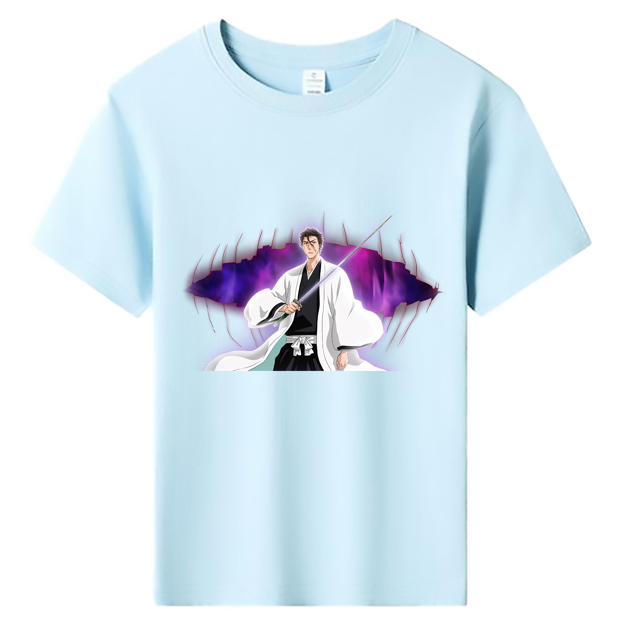 （画像用） ブリーチ 藍染 惣右介（あいぜん そうすけ） BLEACH Aizen Sousuke 綿100％キッズTシャツ（フロントプリント）